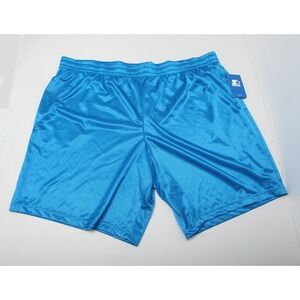 Starter Men's 3XL Blue Isle Linear Dazzle Athletic Shorts Elastic Waist